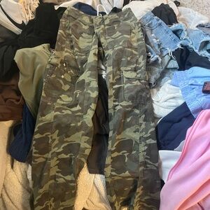 Low Rise Camo Garage Cargos